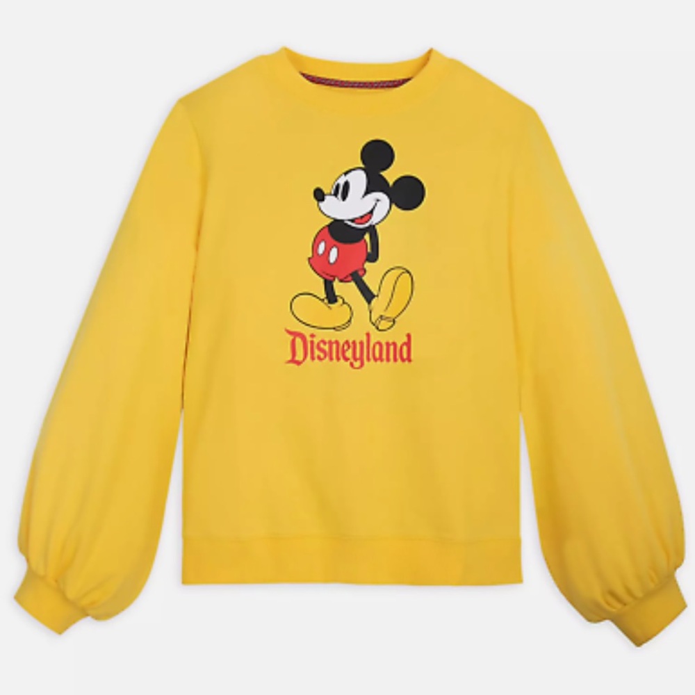 Classic mickey mouse Disneyland yellow balloon sleeve sweatshirt
